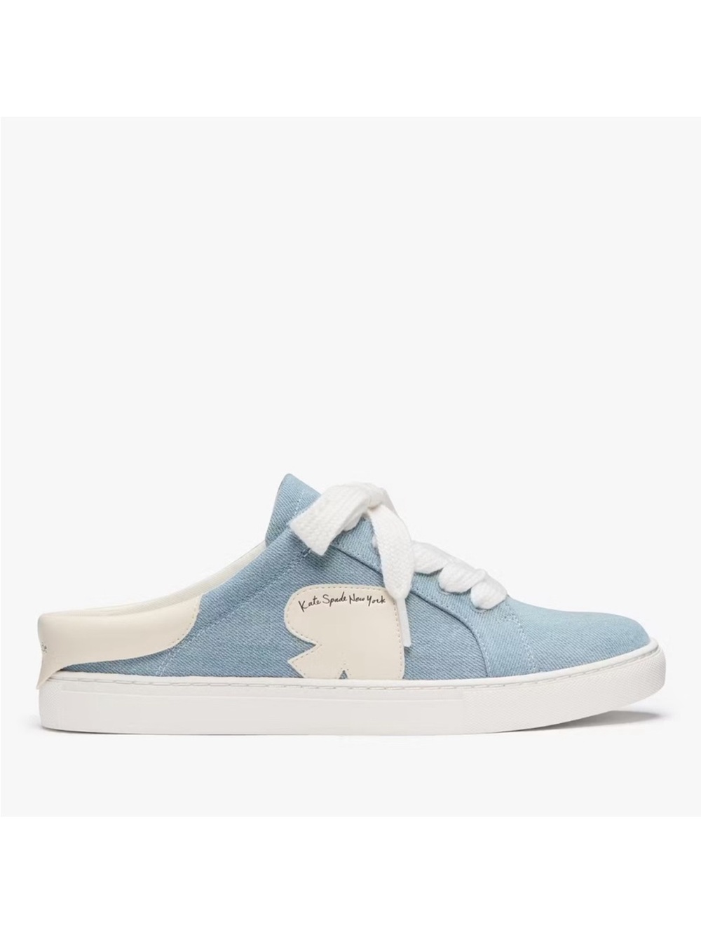 kate spade Denim Blue Lace-Up Slip-On Sneakers